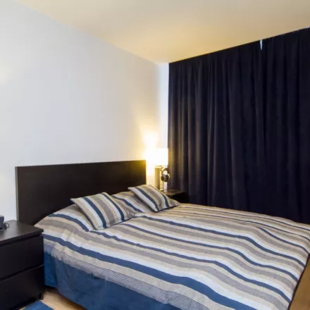Rekonstrukce bytu Praha Krč závěsy ložnice
